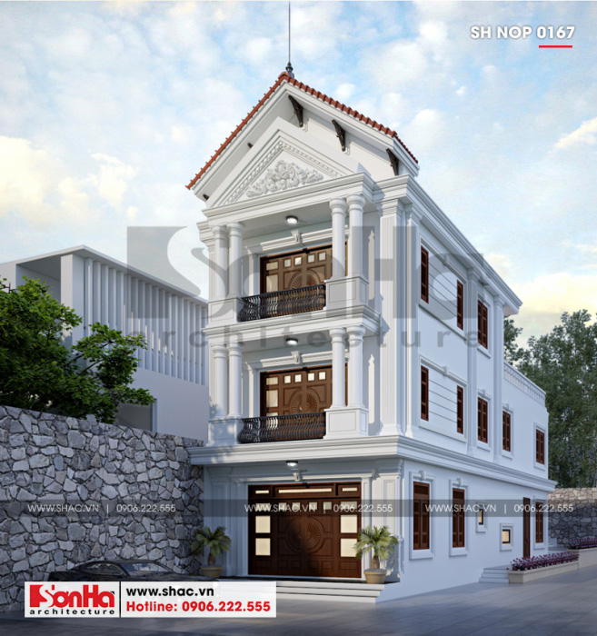 2 Mẫu thiết kế nhà ống cổ điển đẹp tại hải phòng sh nop 0167