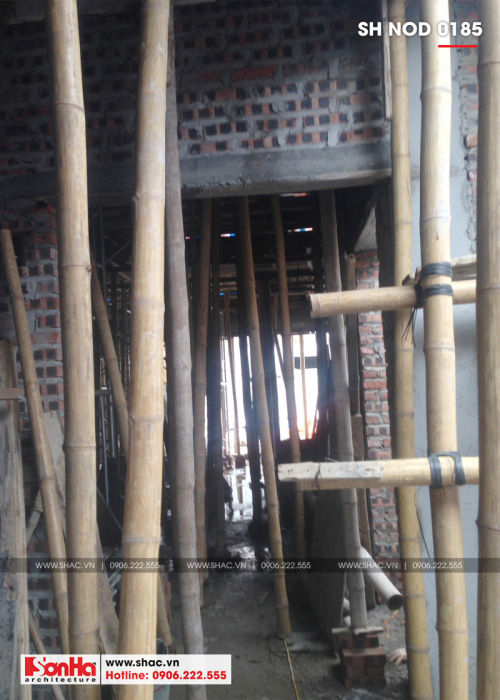 3 Ảnh thực tế thi công nhà ống hiện đại 5 tầng tại hà nam sh nod 0185