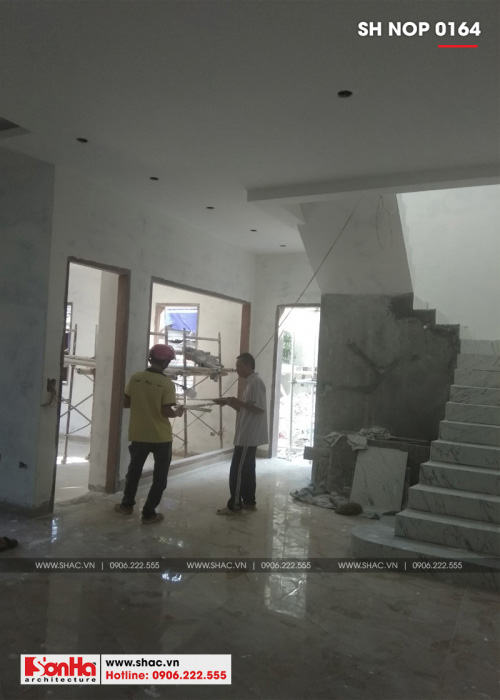 3 Ảnh thực tế thi công nhà ống phong cách châu âu tại nam định sh nop 0164