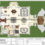 3 Mặt bằng công năng tầng trệt biệt thự lâu đài 2 mặt tiền tại sài gòn sh btld 0037