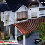 3 Thiết kế biệt thự hiện đại 2 mặt tiền tại hải phòng sh btd 0065