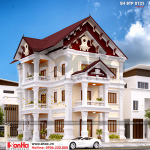 3 Thiết kế biệt thự pháp 3 tầng đẹp tại hải phòng sh btp 0121