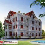 3 Thiết kế kiến trúc biệt thự pháp có bể bơi đẹp tại hưng yên sh btp 0122