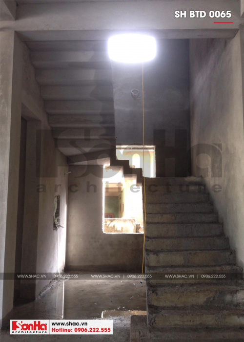 4 Ảnh thực tế thi công biệt thự hiện đại đẹp tại hải phòng sh btd 0065