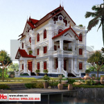 4 Mẫu kiến trúc biệt thự mái thái 3 tầng tại hưng yên sh btp 0122