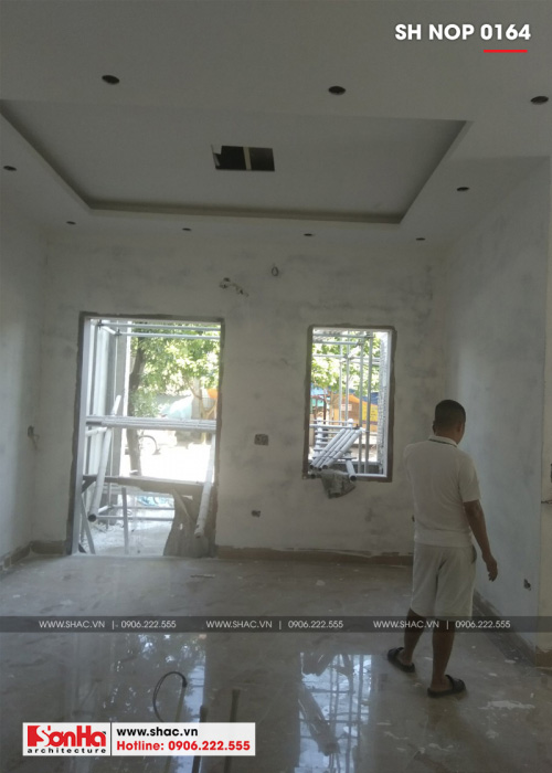 5 Ảnh thực tế thi công nhà ống cổ điển tại nam định sh nop 0164