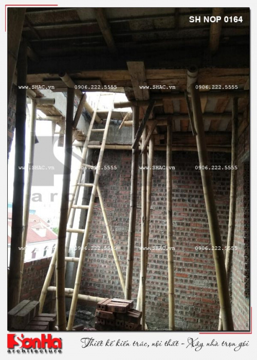 5 Ảnh thực tế thi công nhà ống cổ điển tại nam định sh nop 0164