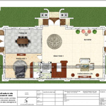 7 Mặt bằng công năng tầng 1 biệt thự pháp có sân vườn tại hưng yên sh btp 0122