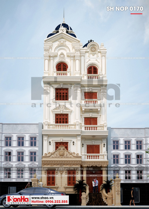 1 Thiết kế nhà ống bán biệt thự cổ điển tại bắc ninh sh nop 0170