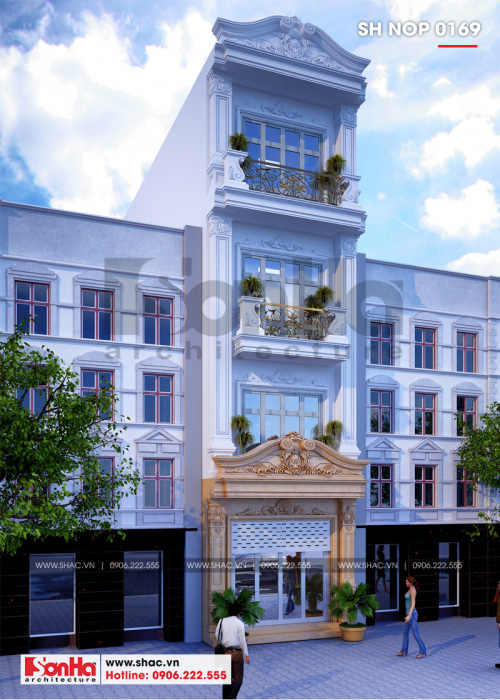 1 Thiết kế nhà ống kiến trúc pháp tại hà nội sh nop 0169