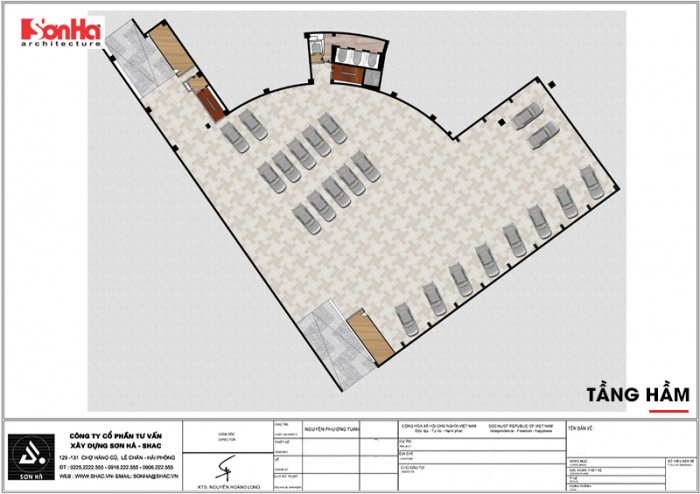 12 Mặt bằng công năng tầng hầm khách sạn 5 sao tân cổ điển tại phú yên sh ks 0062