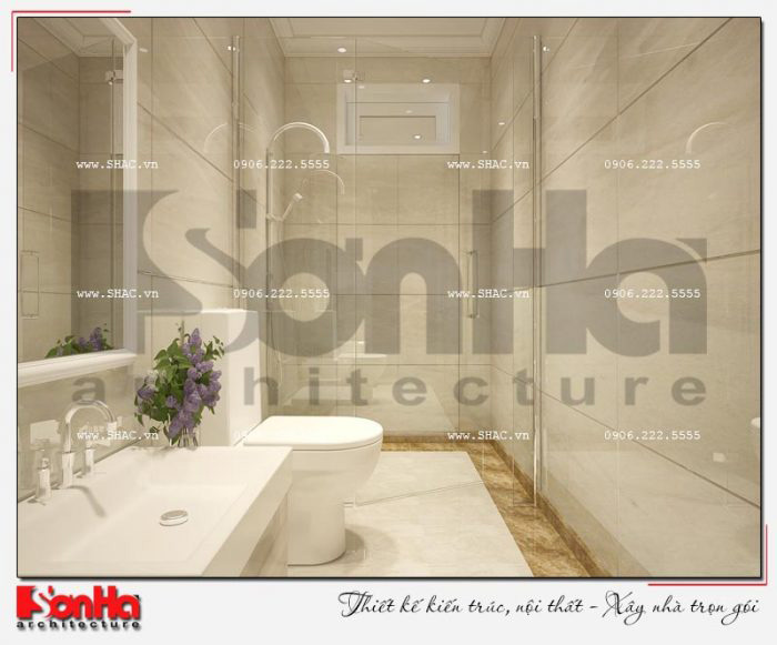 13 Thiết kế nội thất phòng tắm wc biệt thự tân cổ điển khu đô thị vinhomes hải phòng
