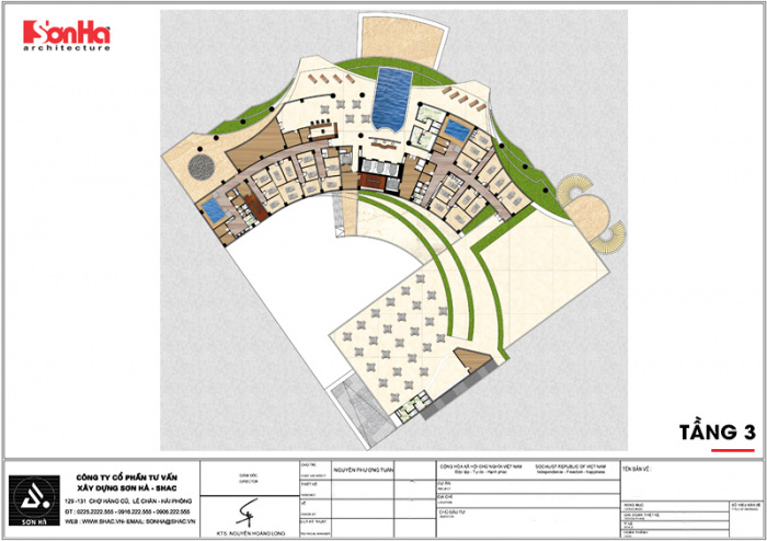 15 Mặt bằng công năng tầng 3 khách sạn 5 sao tại phú yên sh ks 0062