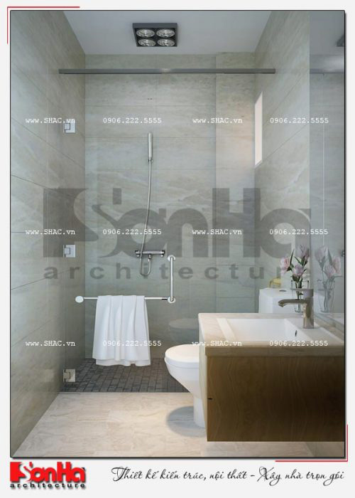 15 Thiết kế nội thất phòng tắm wc biệt thự liền kề khu đô thị ven sông lạch tray hải phòng wfc 0001