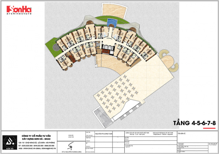 16 Mặt bằng công năng tầng 4 5 6 7 8 khách sạn 5 sao tại phú yên sh ks 0059