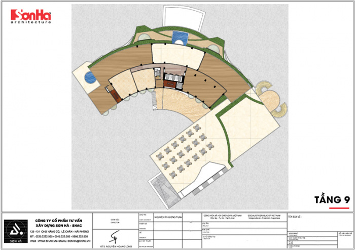 17 Mặt bằng công năng tầng 9 khách sạn 5 sao đẹp tại phú yên sh ks 0062