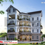 2 Mẫu thiết kế biệt thự 4 tầng đẹp tại hải phòng sh btp 0123