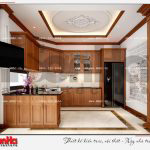 2 Mẫu thiết kế nội thất phòng bếp ăn biệt thự tân cổ điển khu đô thị vinhomes hải phòng