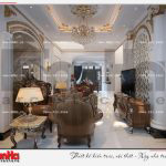 2 Mẫu thiết kế nội thất phòng khách biệt thự tân cổ điển khu đô thị vinhomes hải phòng