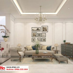 2 Thiết kế nội thất phòng khách nhà ống cổ điển pháp tại hà nội sh nop 0169