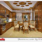 3 Thiết kế nội thất phòng bếp ăn biệt thự tân cổ điển khu đô thị vinhomes hải phòng