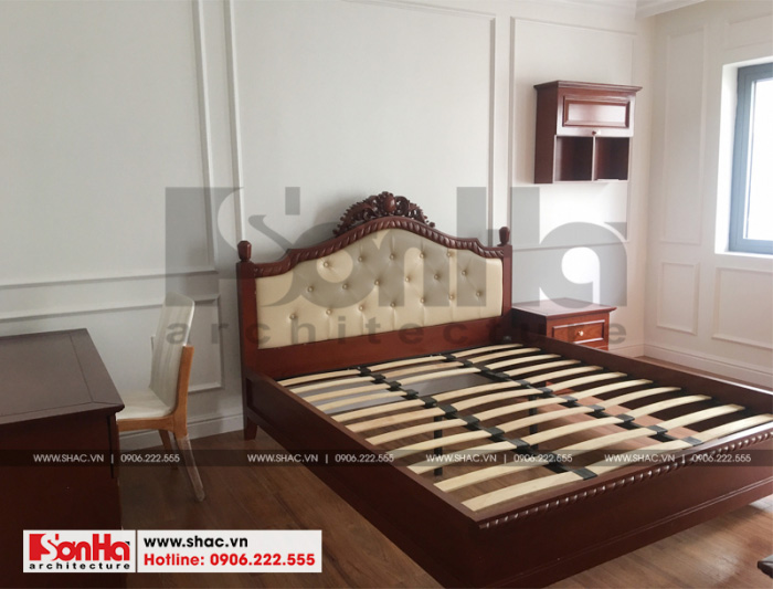 4 Ảnh thực tế thi công nội thất phòng ngủ tân cổ điển biệt thự liền kề khu đô thị waterfront hải phòng wfc 001