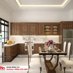 4 Thiết kế nội thất phòng bếp ăn nhà ống kiến trúc pháp đẹp tại hà nội sh nop 0169