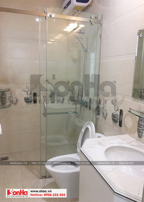6 Ảnh thực tế thi công nội thất phòng tắm wc biệt thự liền kề khu đô thị waterfront hải phòng wfc 001