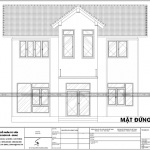 7 Mặt đứng trục 1 4 biệt thự mái thái 2 tầng tại hải phòng sh btd 0066