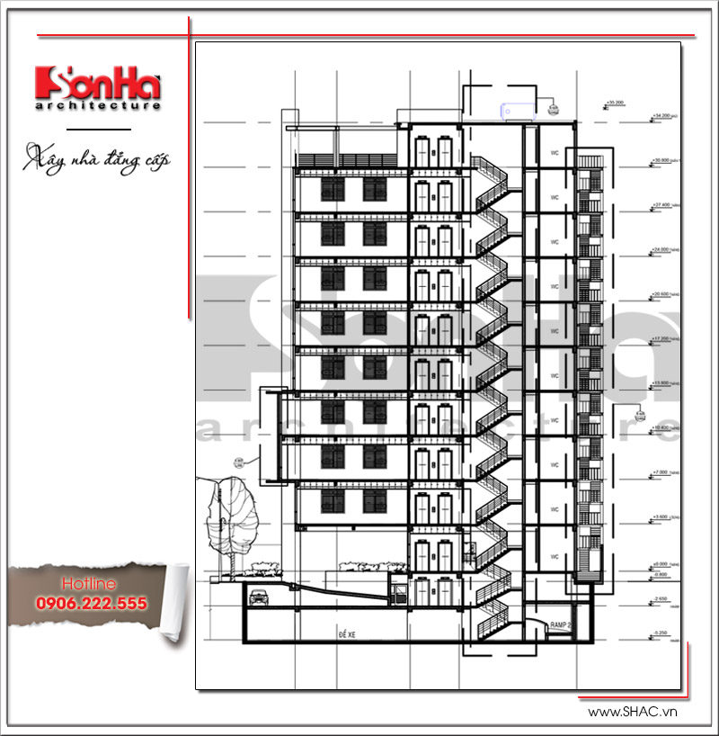 Tiêu chuẩn thiết kế thang thoát hiểm mới nhất và đầy đủ nhất 3 Thiết kế cầu thang thoát hiểm theo tiêu chuẩn