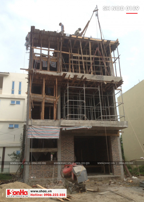 1 Ảnh thực tế thi công nhà ống hiện đại đẹp tại hải phòng sh nod 0189