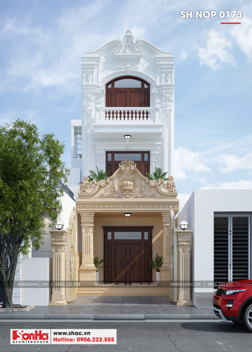 1 Thiết kế nhà ống kiến trúc pháp tại khánh hòa sh nop 0173