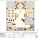 2 Mặt bằng công năng tầng trệt khách sạn tân cổ điển tại an giang sh ks 0063