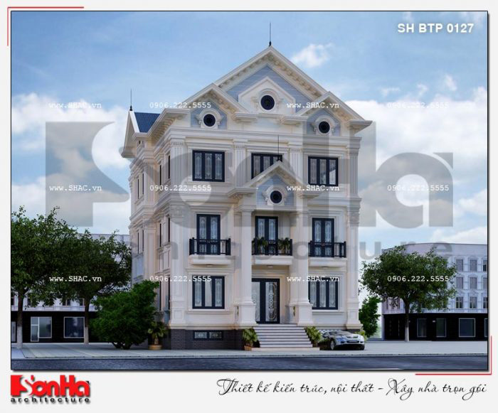 Ngôi biệt thự đơn giản điển hình mẫu biệt thự tân cổ điển đẹp nhất năm
