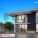 2 Mẫu thiết kế biệt thự hiện đại mini tại hải phòng sh btd 0067