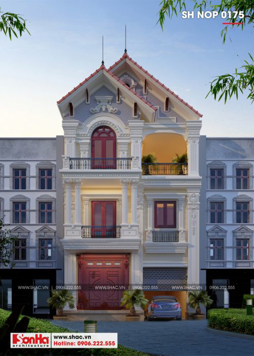 2 Mẫu thiết kế nhà ống cổ điển 3 tầng tại hải phòng sh nop 0175