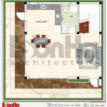 3 Mặt bằng công năng tầng 1 biệt thự hiện đại mini diện tích 64m2 tại hải phòng