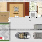 3 Mặt bằng công năng tầng hầm biệt thự hiện đại đẹp mặt tiền 12m tại thái bình sh btd 0068