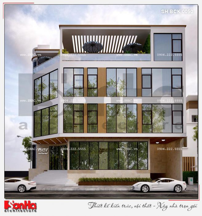 3 Thiết kế phương án 1 nhà hàng đẹp tại bắc ninh sh bck 0050