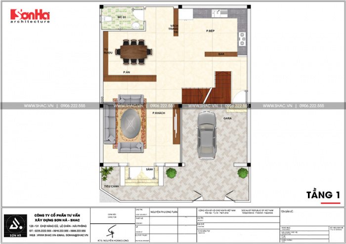 Bản vẽ mặt bằng công năng tầng 1 - NOP 0172