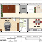 4 Mặt bằng công năng tầng 2 nhà ống hiện đại 4 tầng 1 tum tại hải phòng sh nod 0189