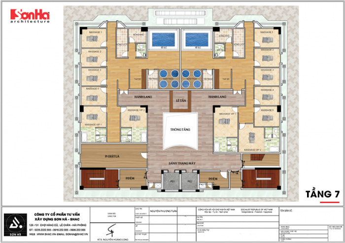 7 Mặt bằng công năng tầng 7 khách sạn phong cách châu âu tại an giang sh ks 0063