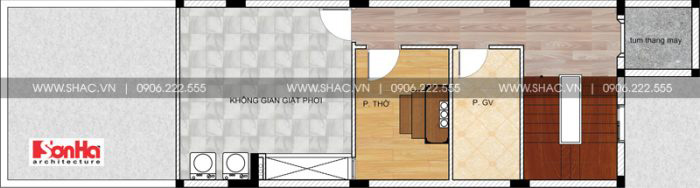 8 Mặt bằng công năng tầng 4 nhà phố phong cách hiện đại tại sài gòn sh nod 0190