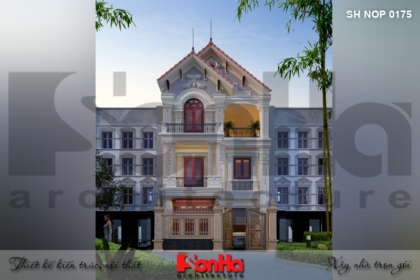 BÌA thiết kế nhà ống pháp 3 tầng mặt tiền 7,5m tại hải phòng sh nop 0175