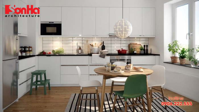 Gam màu trắng cũng là ý tưởng tuyệt với để trang trí nhà bếp 