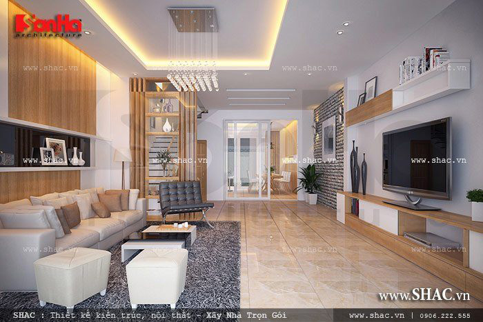 Mẫu thiết kế phòng khách hiện đại đẹp có thể vận dụng cho căn hộ chung cư 