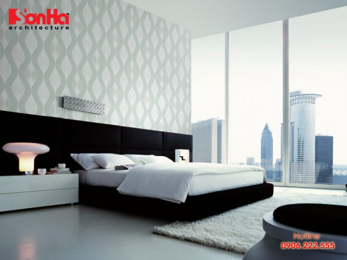 Xu hướng giấy dán tường màu sắc giản dị cho thiết kế phòng ngủ đẹp