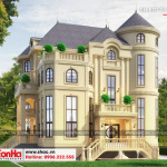 2 Mẫu biệt thự tân cổ điển 4 tầng mái chóp tại hà nội sh btp 0128