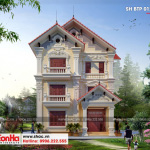 3 Thiết kế biệt thự tân cổ điển pháp mặt tiền 10m tại bắc ninh sh btp 0128