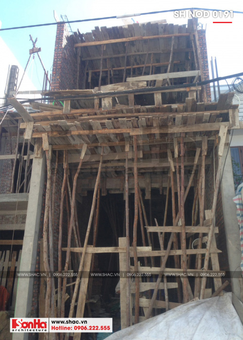 1 Ảnh thực tế thi công nhà ống hiện đại 4 tầng tại hải phòng sh nod 0191